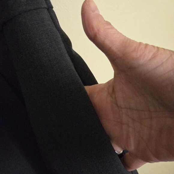 Lands' End Unique Gray Wool Blend Secretary Chic Midi Dress Size 6T - Picture 4 of 9